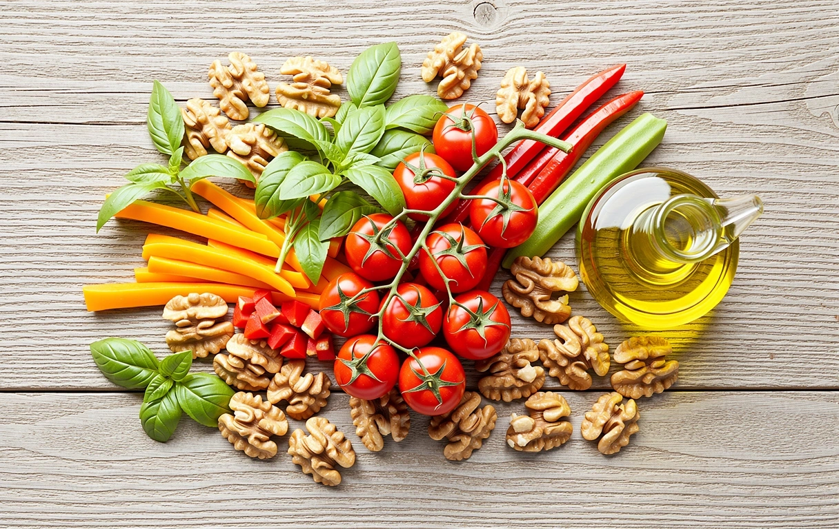 Variedad de alimentos saludables